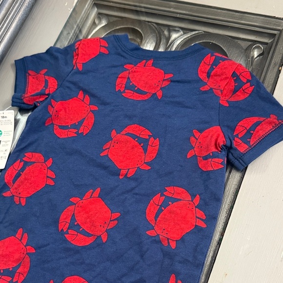 Carter's Just One You 18 Month Boys Crab Navy and Red Baby Romper - Picture 7 of 9